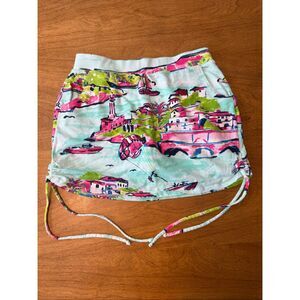 Crown & Ivy Women's Cinched Tie Side Printed Pull-on Skort Multicolor Small
